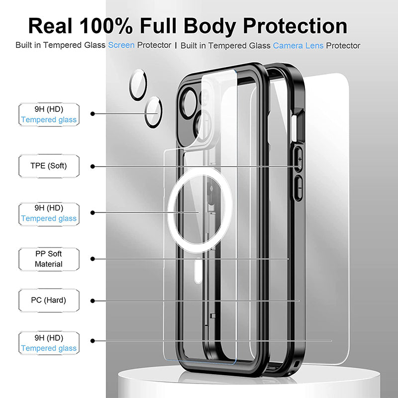 Full-body Waterproof Shockproof Case For IPhone 14