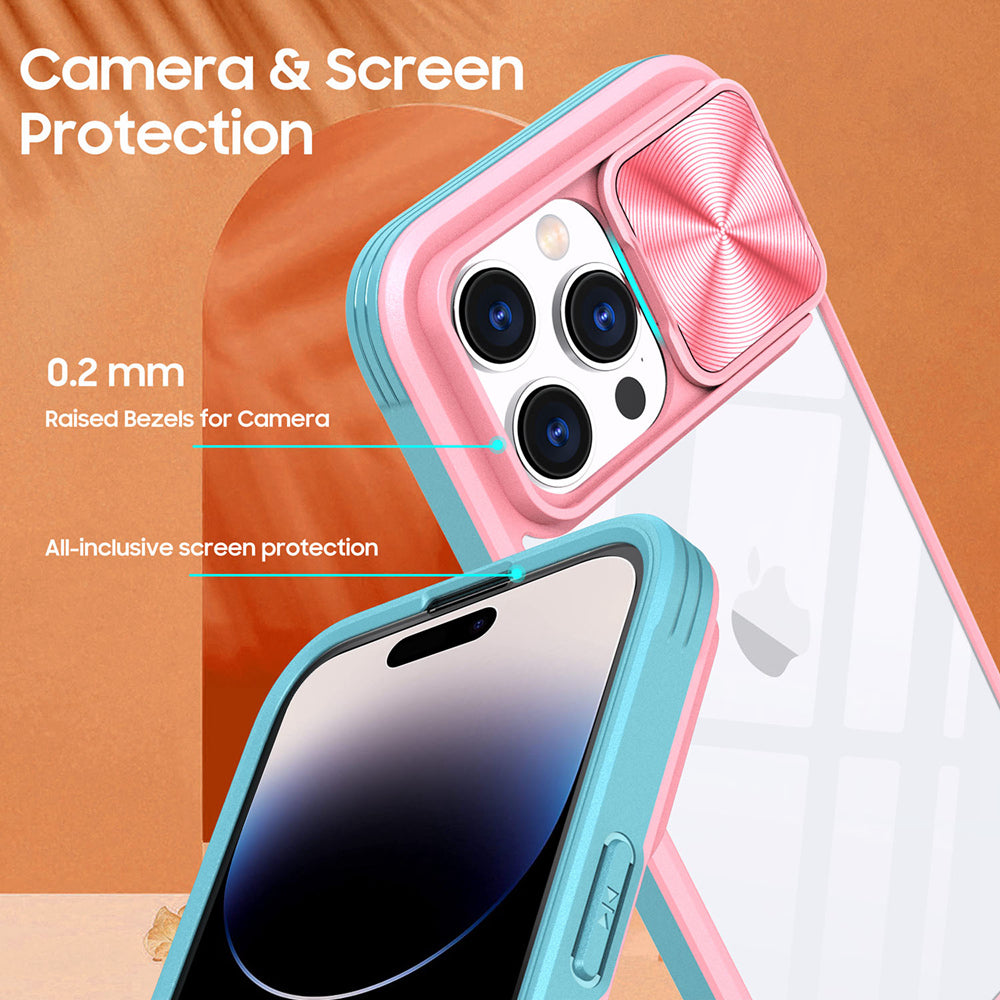 Sliding Camera Lens Protection Full Coverage Case For iPhone 14 13 12 11 Pro