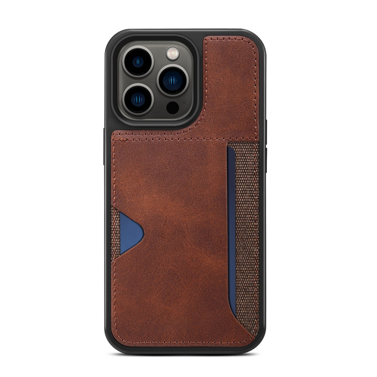 LeatherCard Sticker Case For iPhone 14