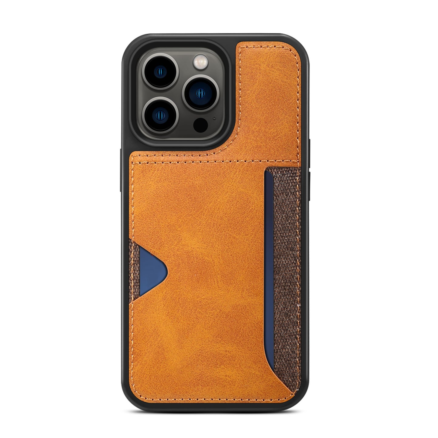 LeatherCard Sticker Case For iPhone 14