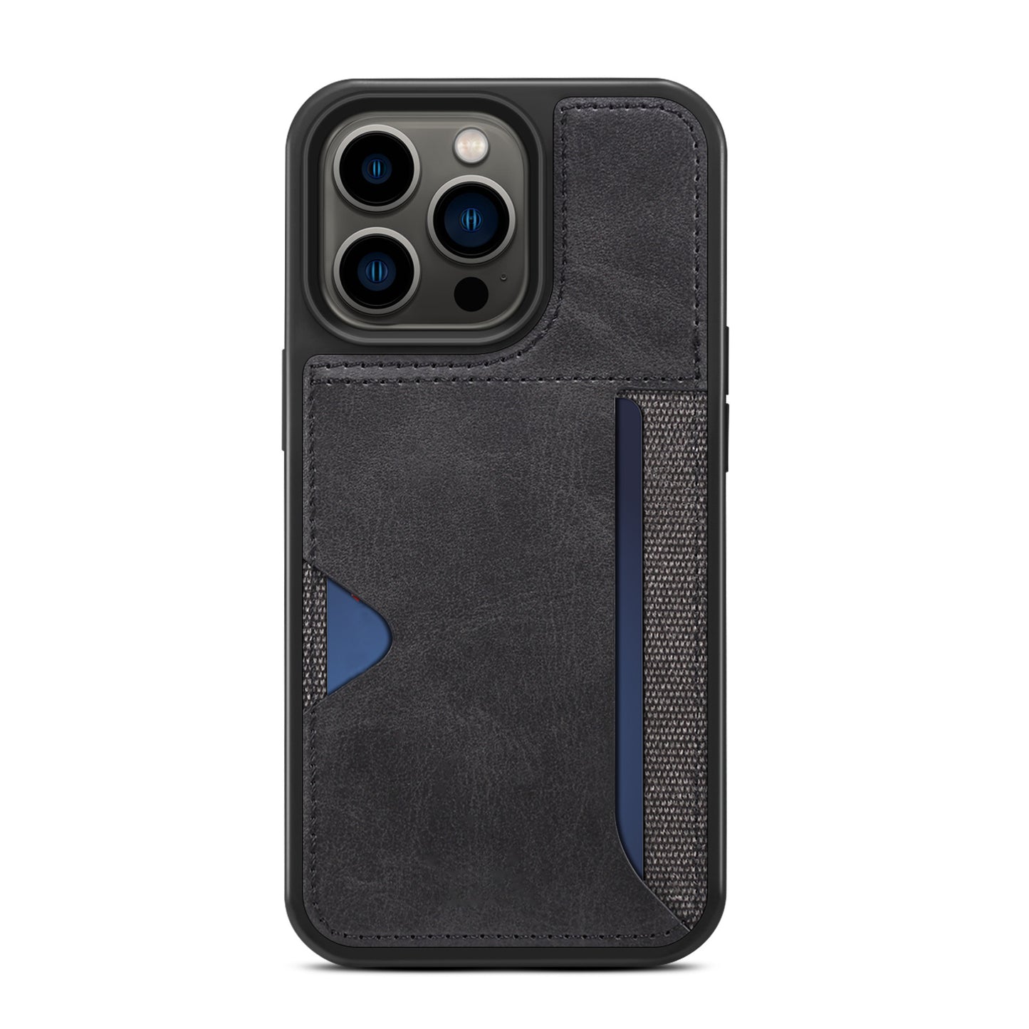 LeatherCard Sticker Case For iPhone 14