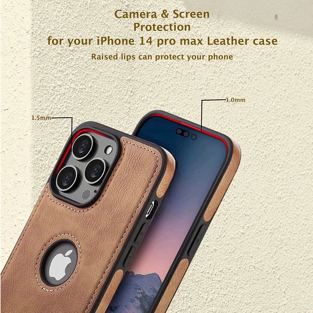 Shockproof Anti-Bump Leather IPhone Case